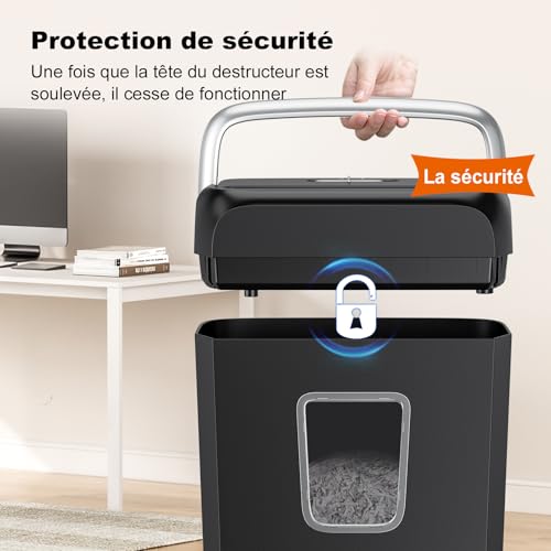 Detalle de Bonsaii Destructeur de Documents 6 Feuilles – Coupe Croisée P-4 pour Cartes