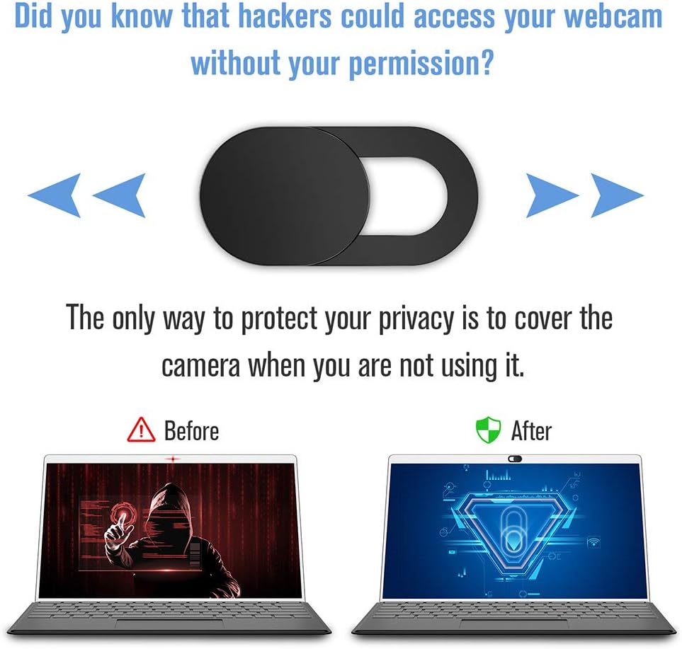 Detalle de Webcam Cover Slide 6-Pack: Ultra-Thin Privacy Shields for Laptops, PCs, and Apple Devices