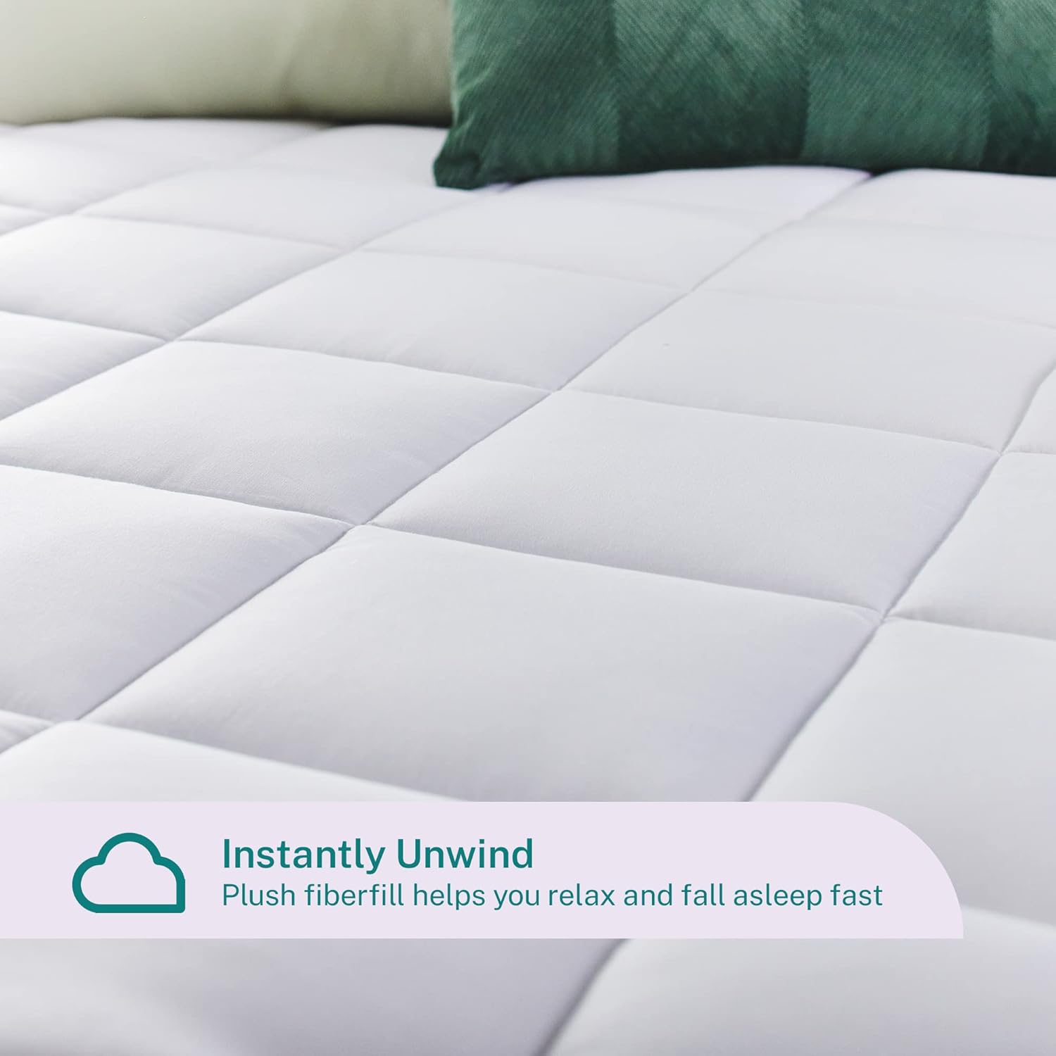 Thumbnail 4 de Sleep Innovations Dual Layer 4 Inch Memory Foam Mattress Topper (Queen) with 3 Inch Cooling Gel Foam + Removable Pillow Top Cover