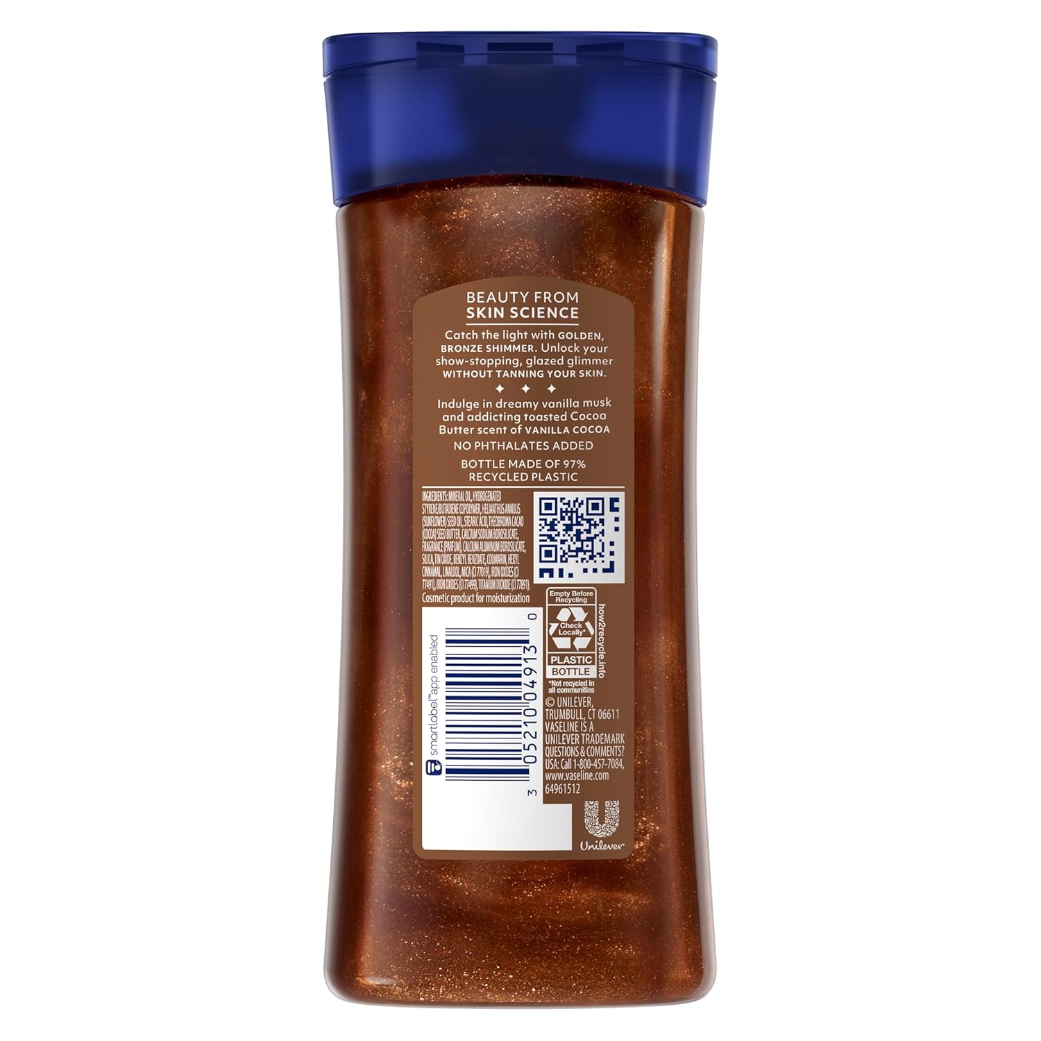 Thumbnail 1 de Vaseline Glazed and Glisten Golden Hour Body Gel Oil Glow Vanilla Cocoa Shimmer (6.8 Oz) for a bronzed, dewy glow