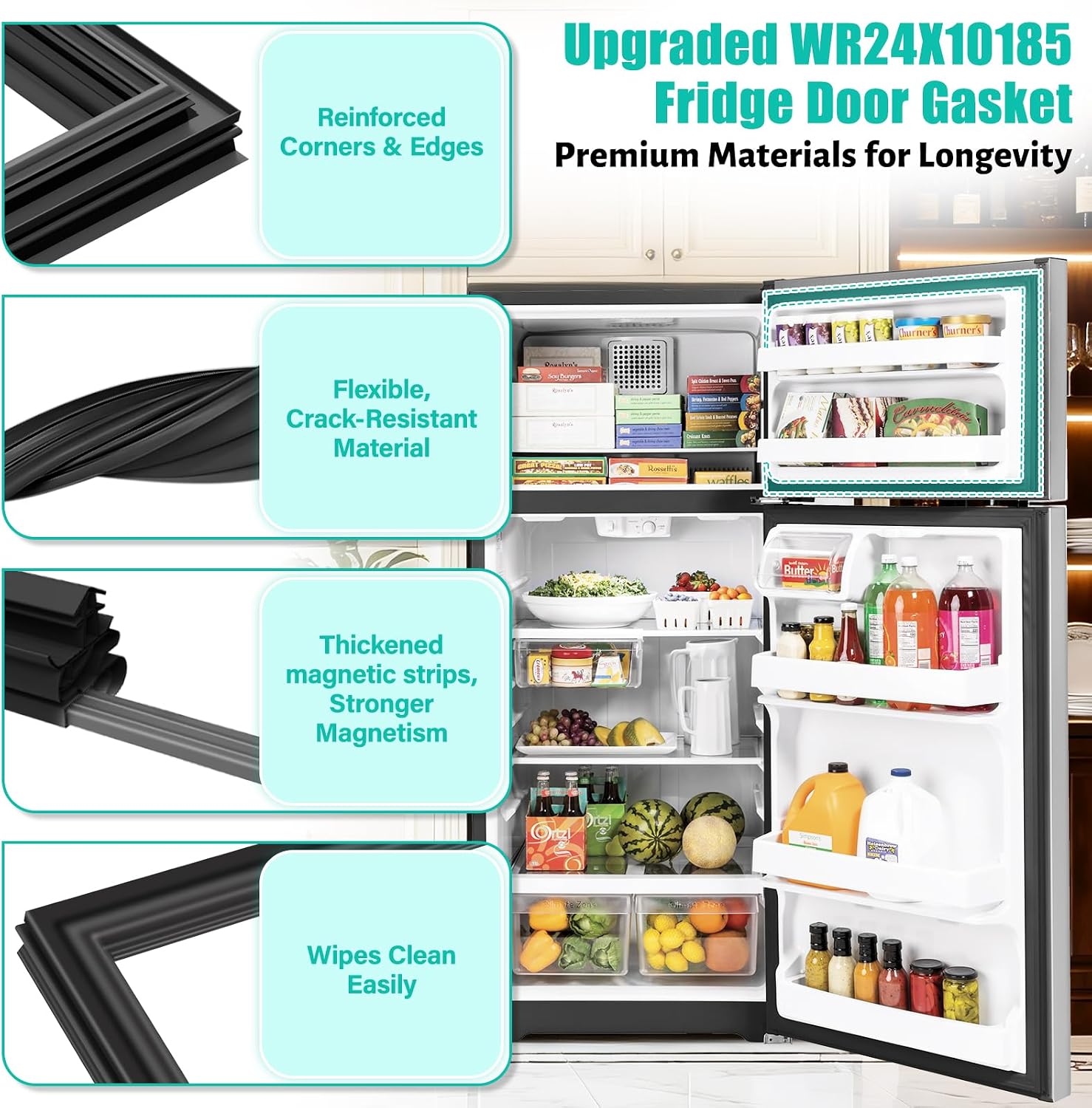 Detalle 2 de WR24X10185 Freezer Door Gasket