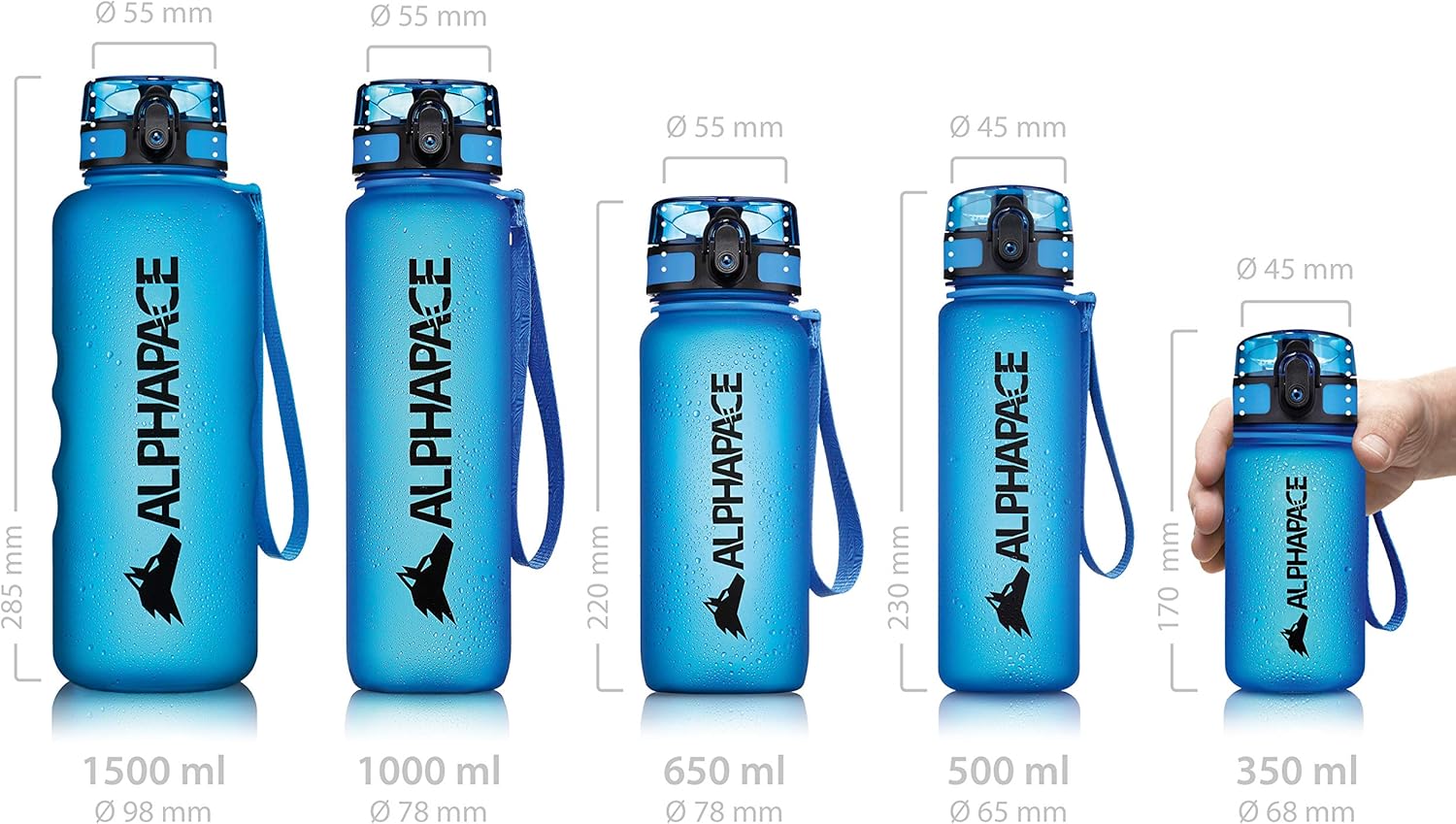 Thumbnail 1 de ALPHAPACE Borraccia 350–1500 ml con chiusura ermetica e scomparto frutta – BPA free