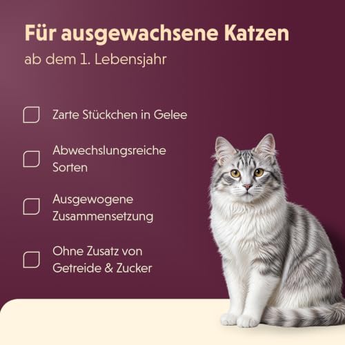 Thumbnail 3 de animonda Vom Feinsten Adult Raffinesse Katzenfutter in Gelee mit Huhn und Pute (24 x 85 g) – Nassfutter deluxe