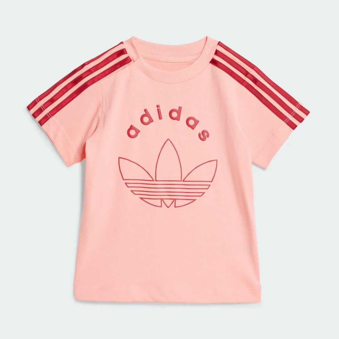 Detalle 2 de Graphics Cycling Shorts Set Kids de Adidas: conjunto de ciclismo para niñas y niños en rosa