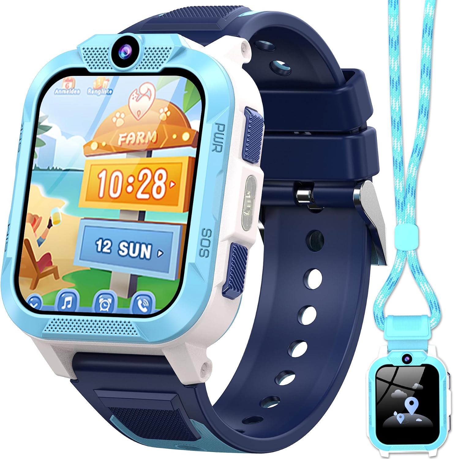 Detalle de IOWODO Montre Connectée Enfant 4G avec GPS – sécurité, appels vidéo et mode École