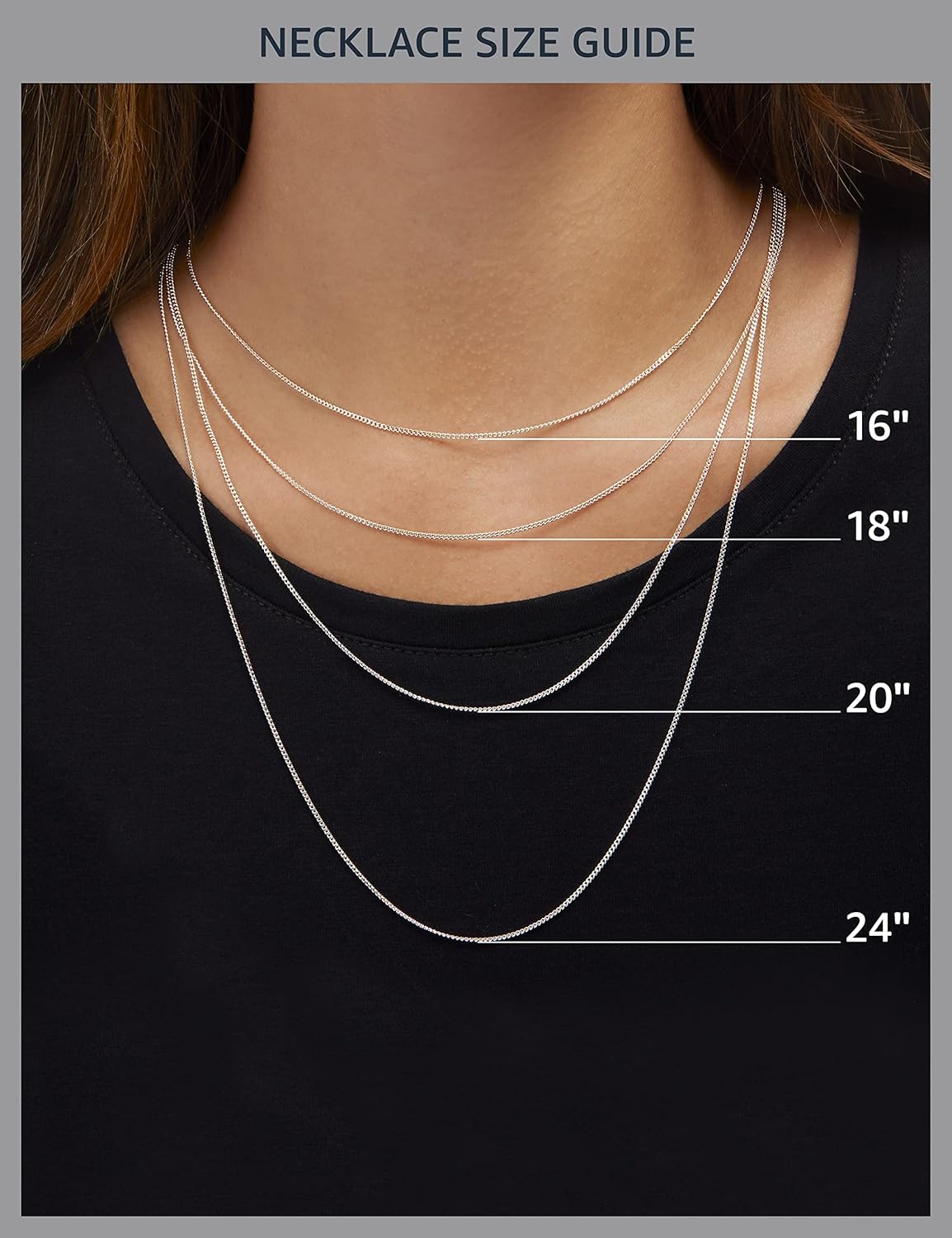 Thumbnail 4 de Amazon Essentials Sterling Silver Double Heart 18"