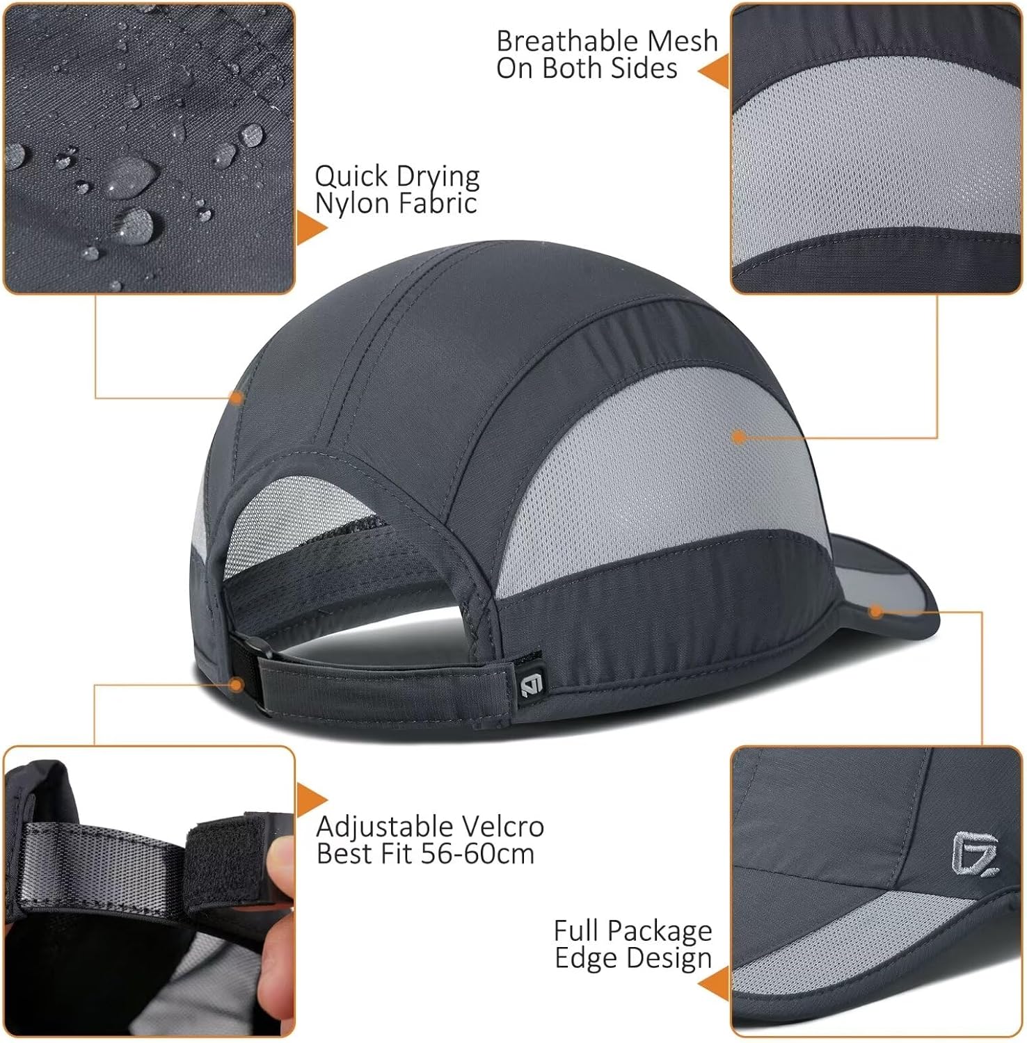 Thumbnail 2 de GADIEMKENSD Quick Dry Sports Hat UPF50+ Soft Outdoor Run Cap (56–60cm)