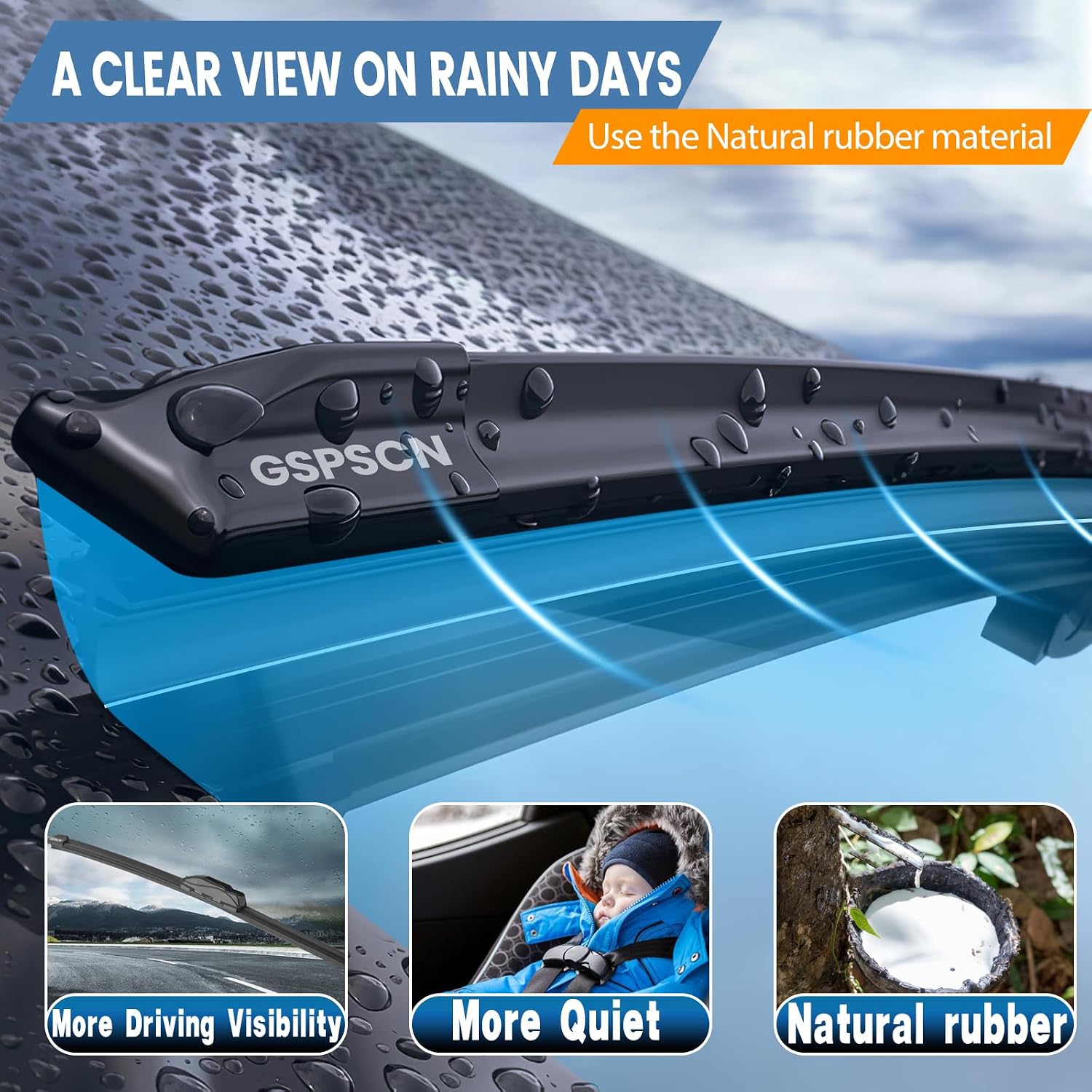 Thumbnail 4 de GSPSCN OEM QUALITY 24"+18" Wiper Blades