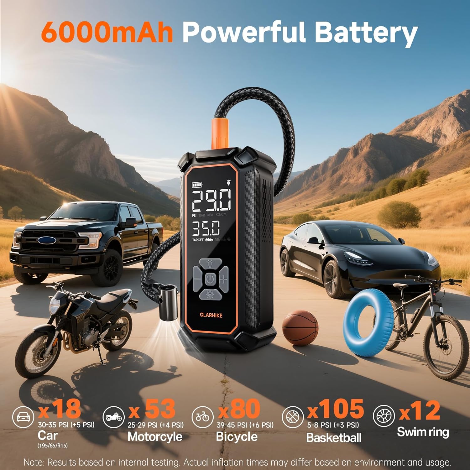 Thumbnail 2 de OlarHike Tire Inflator 150 PSI