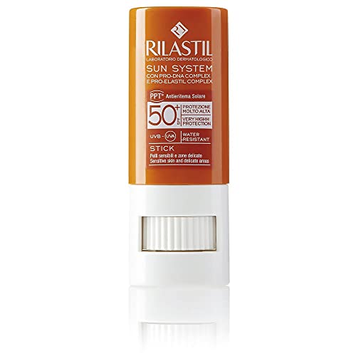 Detalle de Rilastil Sun System Stick Trasparente SPF50+ – Protezione solare viso, 8.5 ml