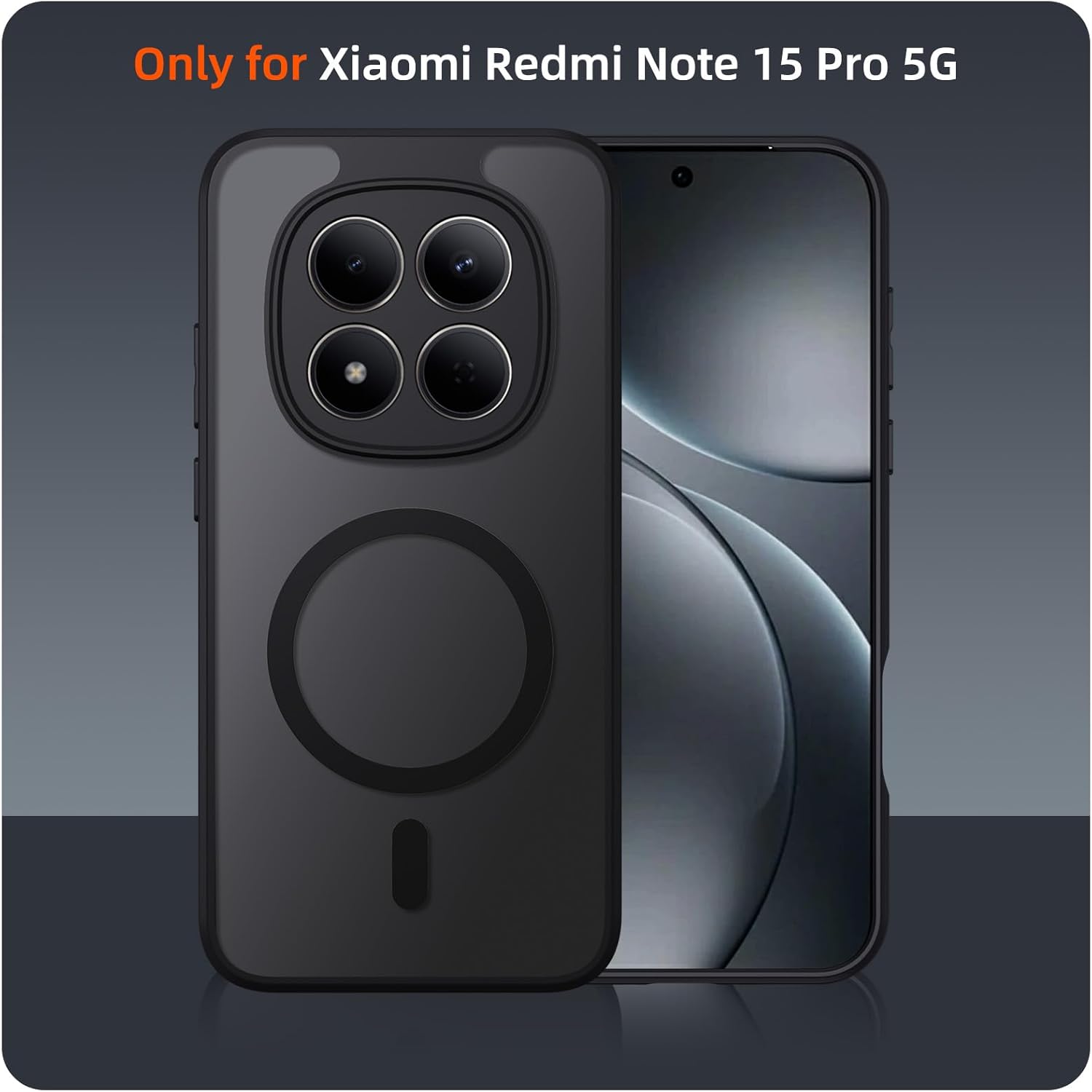 Thumbnail 1 de Oelrstfe Cover per Xiaomi Redmi Note 15 Pro 5G con MagSafe, 2 Pellicole in Vetro Temperato e Custodia Traslucida Opaca