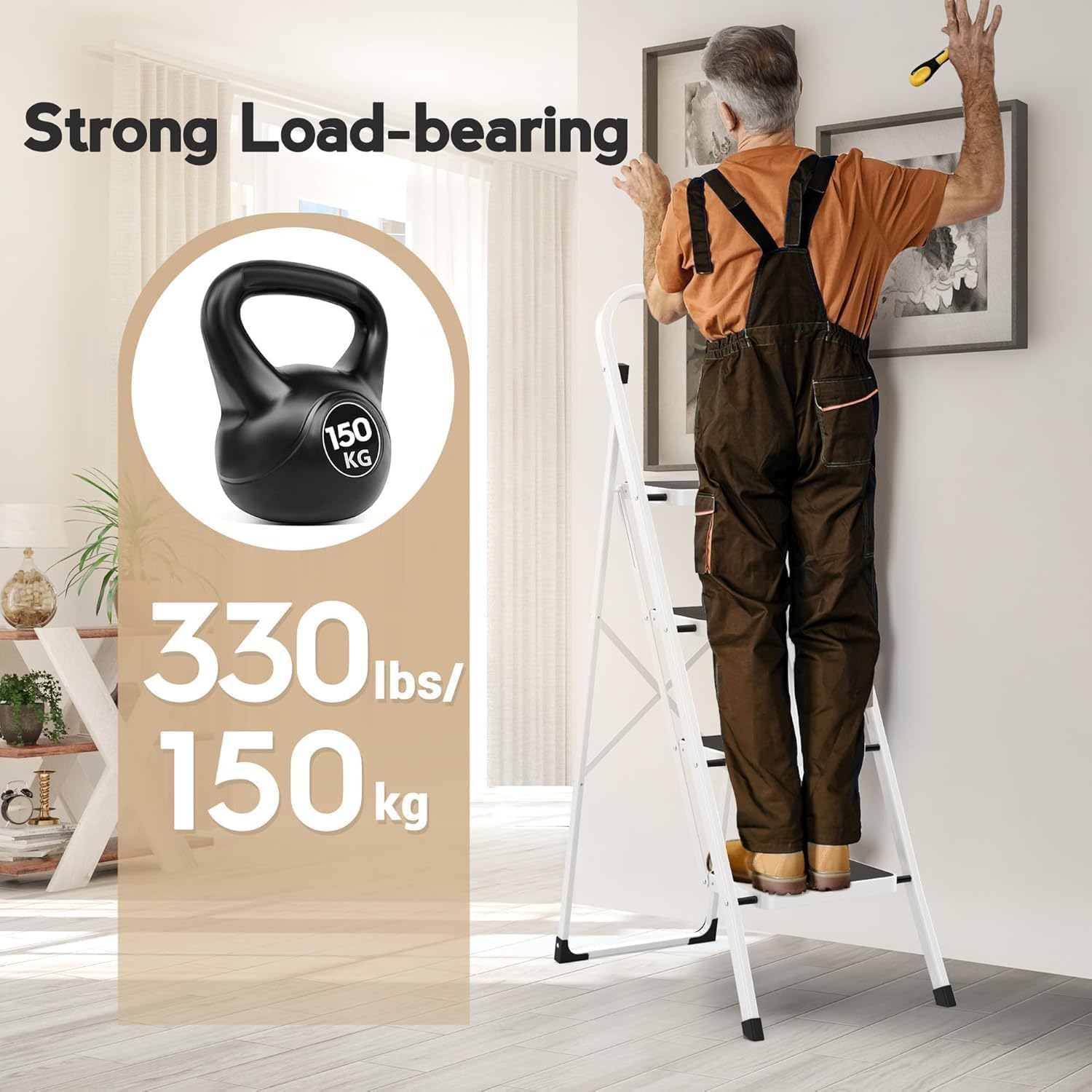 Detalle de HBTower Folding Step Ladder, 4-Step