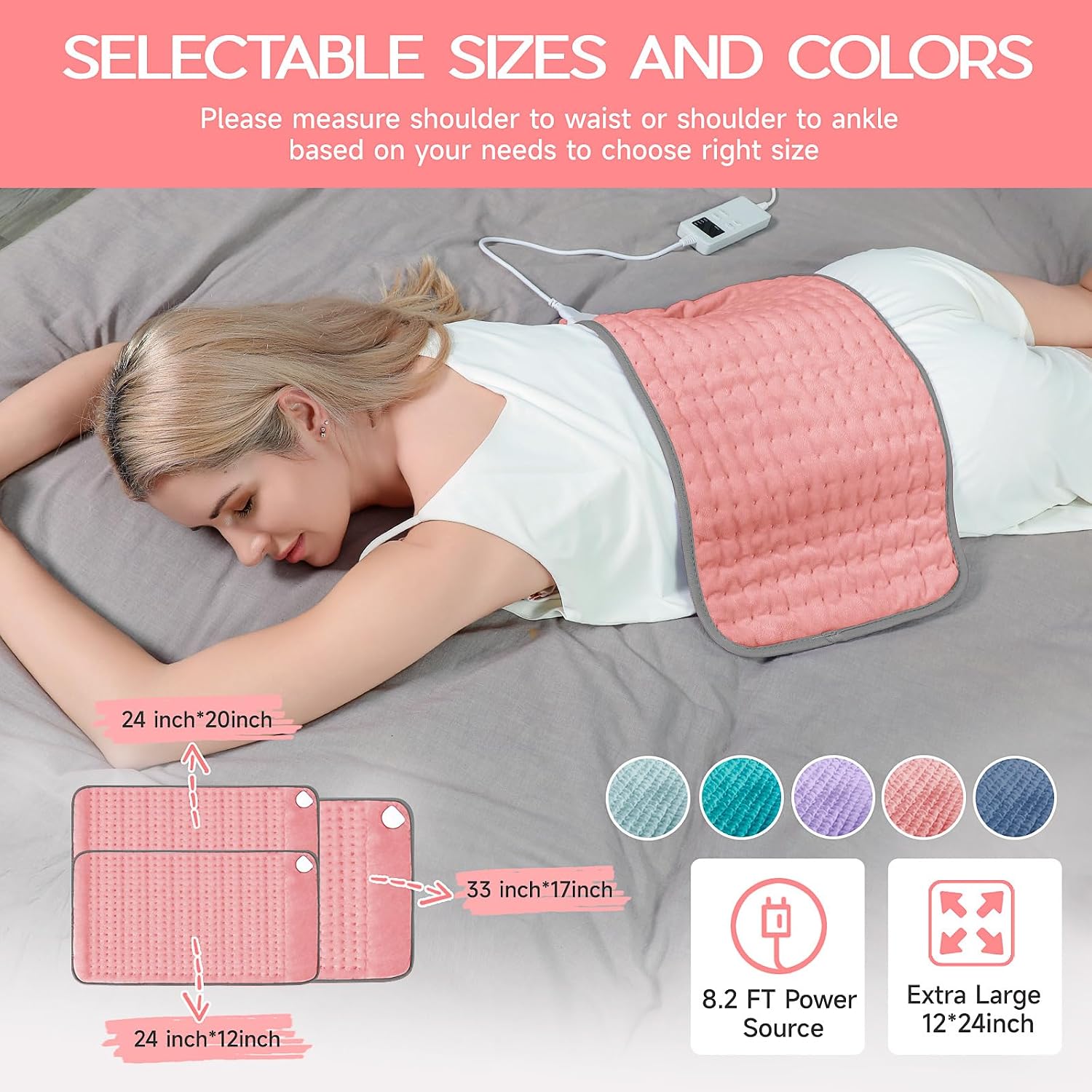Thumbnail 6 de Vilicert Heating Pad with 6 Heat Settings