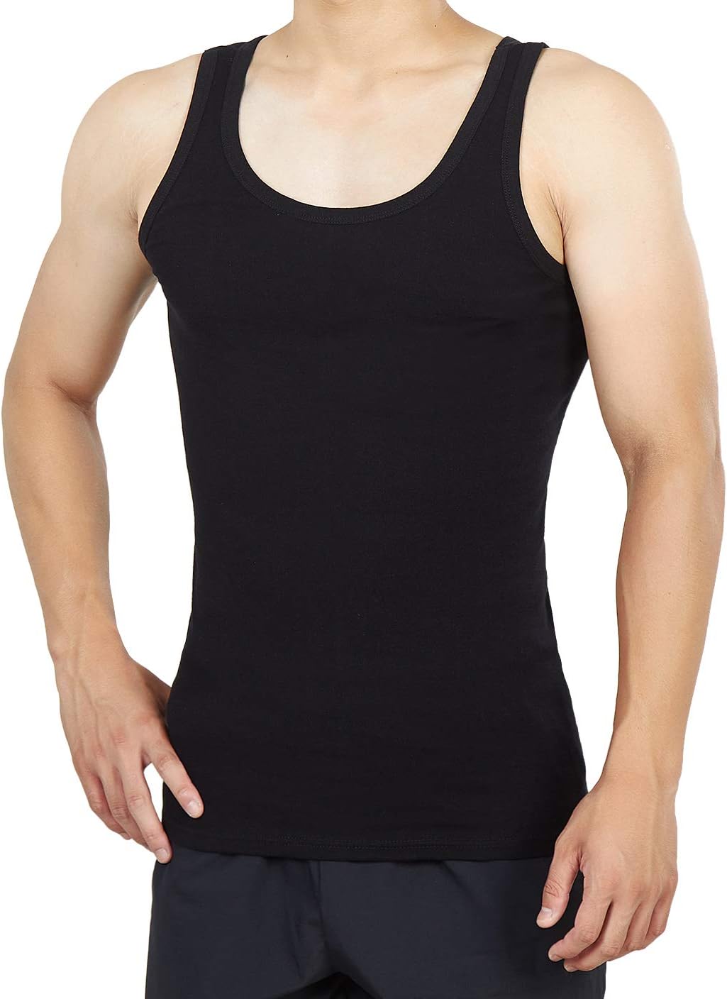 Detalle de NUOZA 3/5er Pack Herren Unterhemd Tank Top aus Baumwolle – viele Farben, S bis 5XL