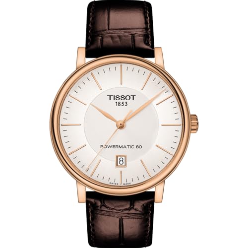 Detalle de Tissot Carson Swiss Made Automatik-Armbanduhr mit Lederarmband