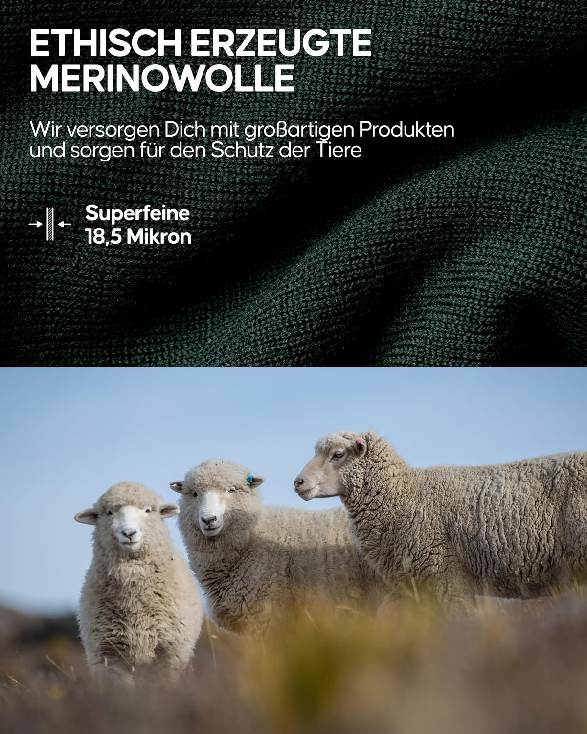 Thumbnail 4 de DANISH ENDURANCE Merino Schlauchschal 80% Wolle 🧣