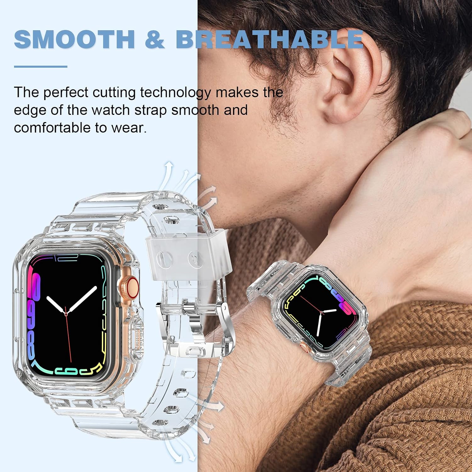 Thumbnail 5 de XYF Crystal Clear Apple Watch Band 41mm