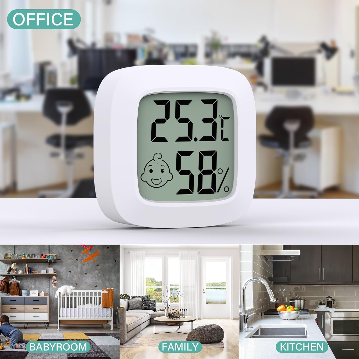 Thumbnail 6 de 4 Pack Room Thermometer 4-pack hygrometer set 🌡