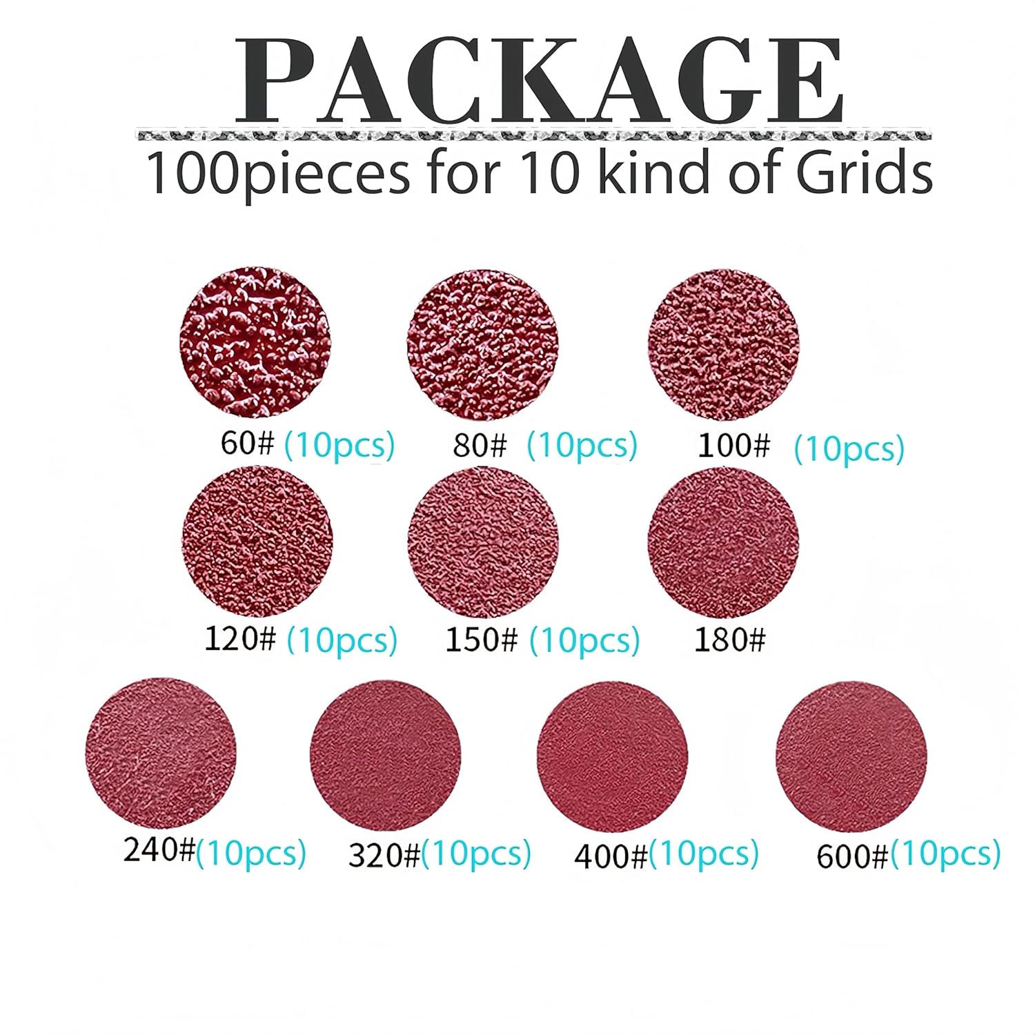 Detalle 2 de Toowood 125mm Sanding Discs 100pcs for orbital sander ðŸ›