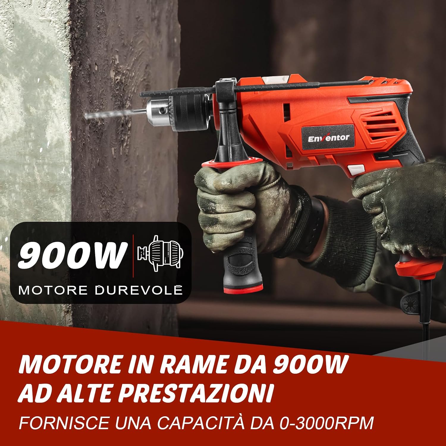 Thumbnail 2 de Enventor 900W Trapano a percussione 900W