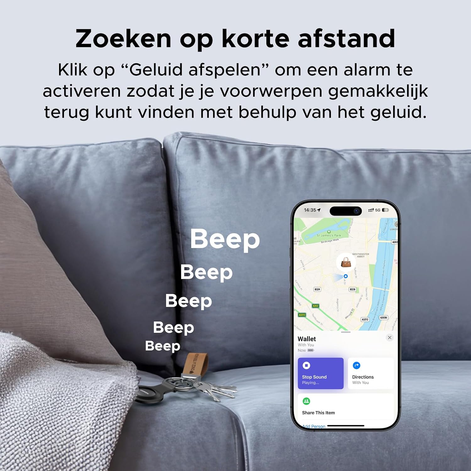 Thumbnail 6 de UGREEN FineTrack Mini (2-pack) Bluetooth-trackers voor Apple Zoek mijn, 80 dB