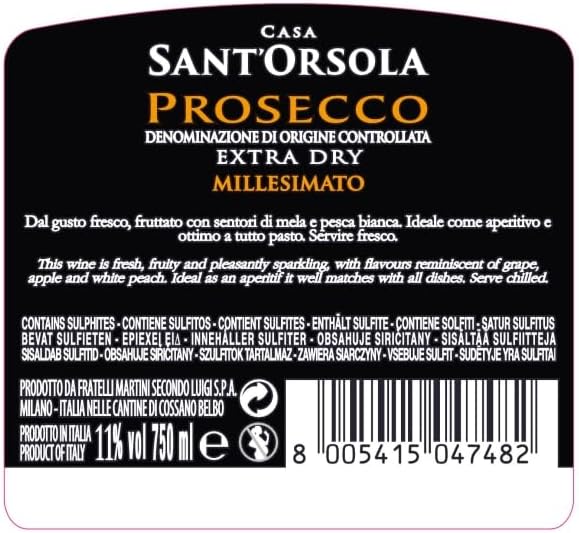 Thumbnail 2 de Sant'Orsola Prosecco y Asti Espumoso Italiano 🥂 (2x750ml)