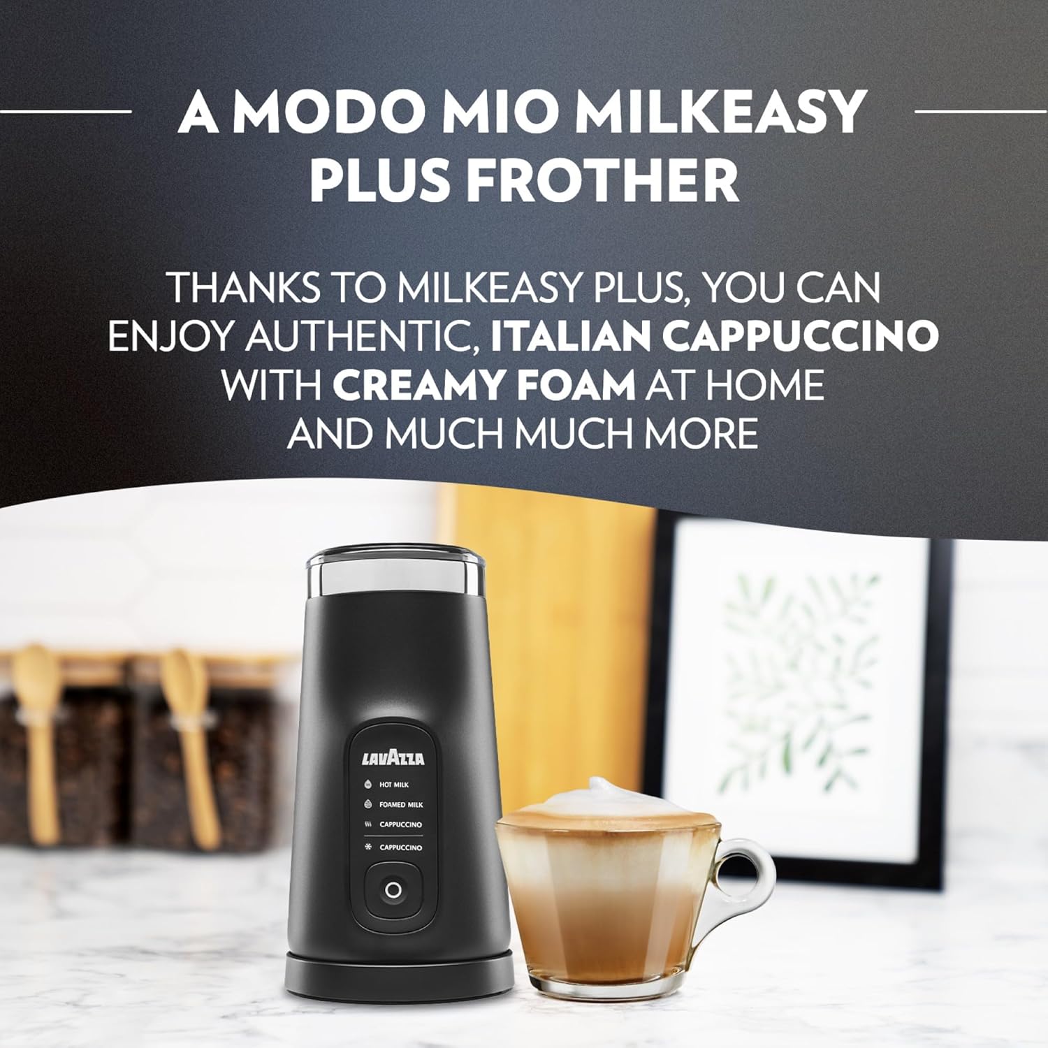 Thumbnail 1 de Lavazza MilkEasy Plus electric milk frother with magnetic whisk and transparent lid