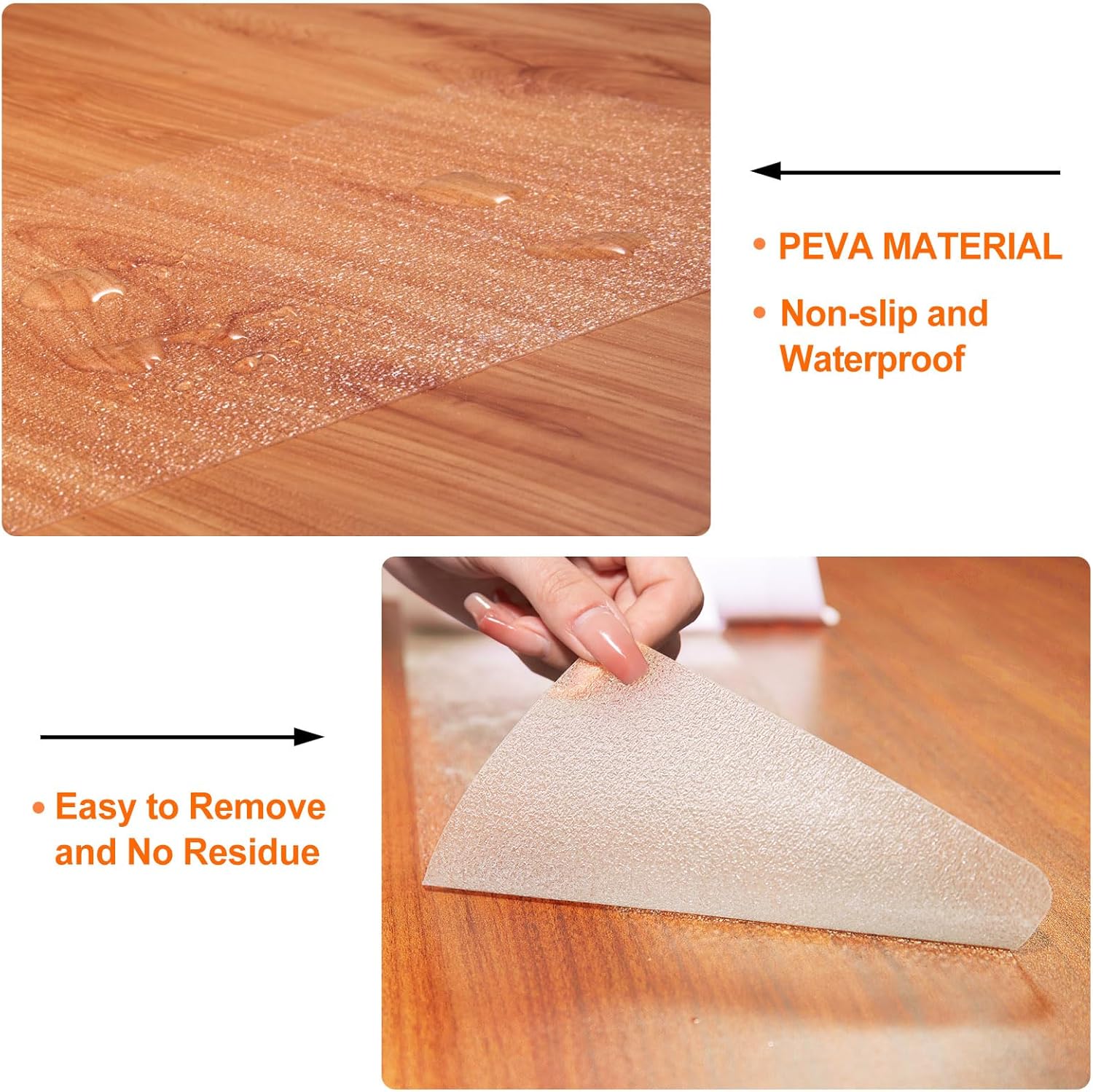 Detalle 2 de Spurtar Style A-4*24" antislipstrips voor trappen, transparant, 10 x 60 cm