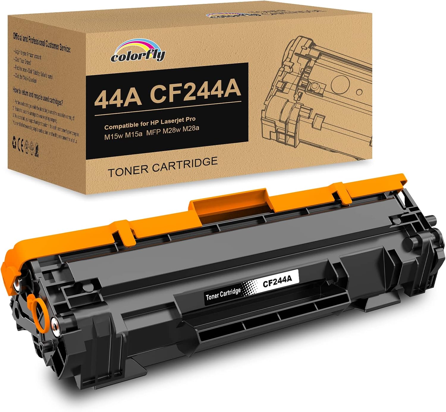 Detalle de colorfly 44A CF244A cartucho tóner 1 negro