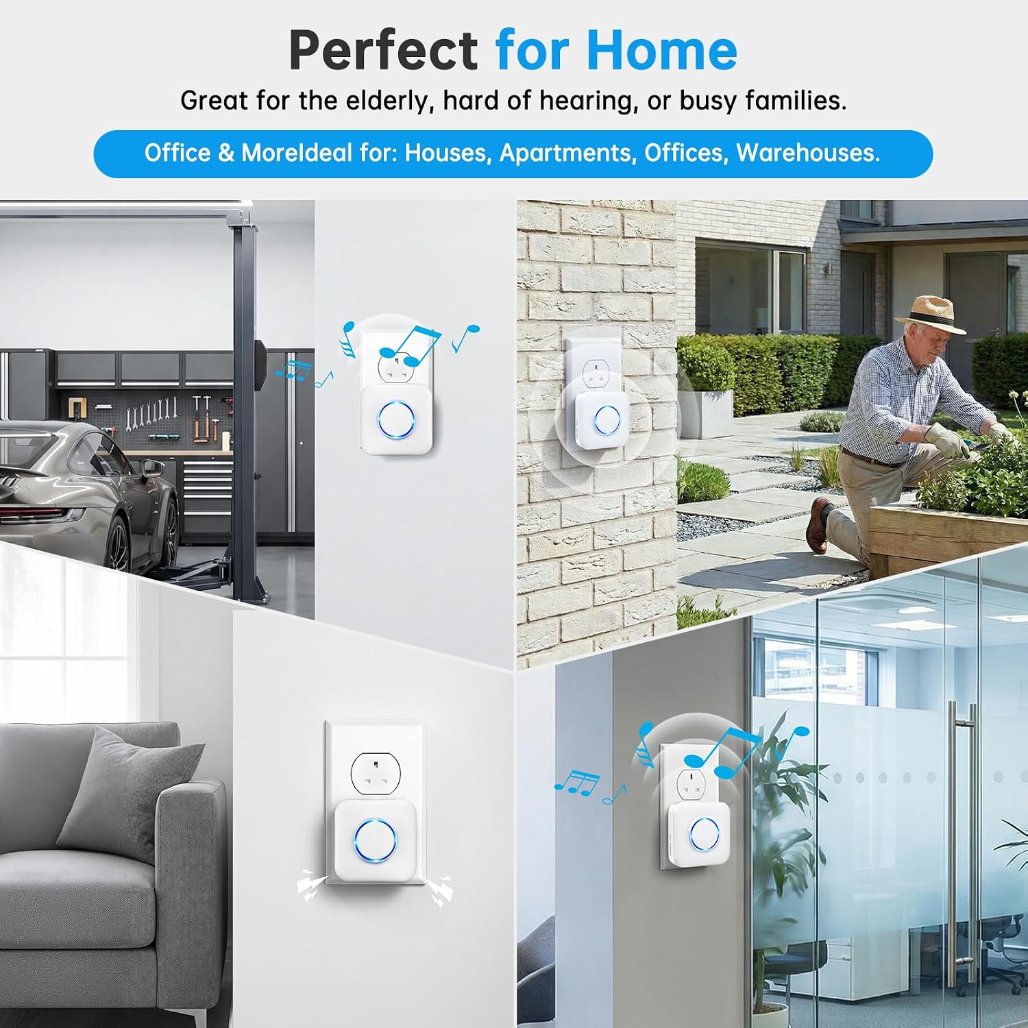 Thumbnail 6 de Smart Wireless Doorbell Chime & Extender for Ring, Blink and Google Nest