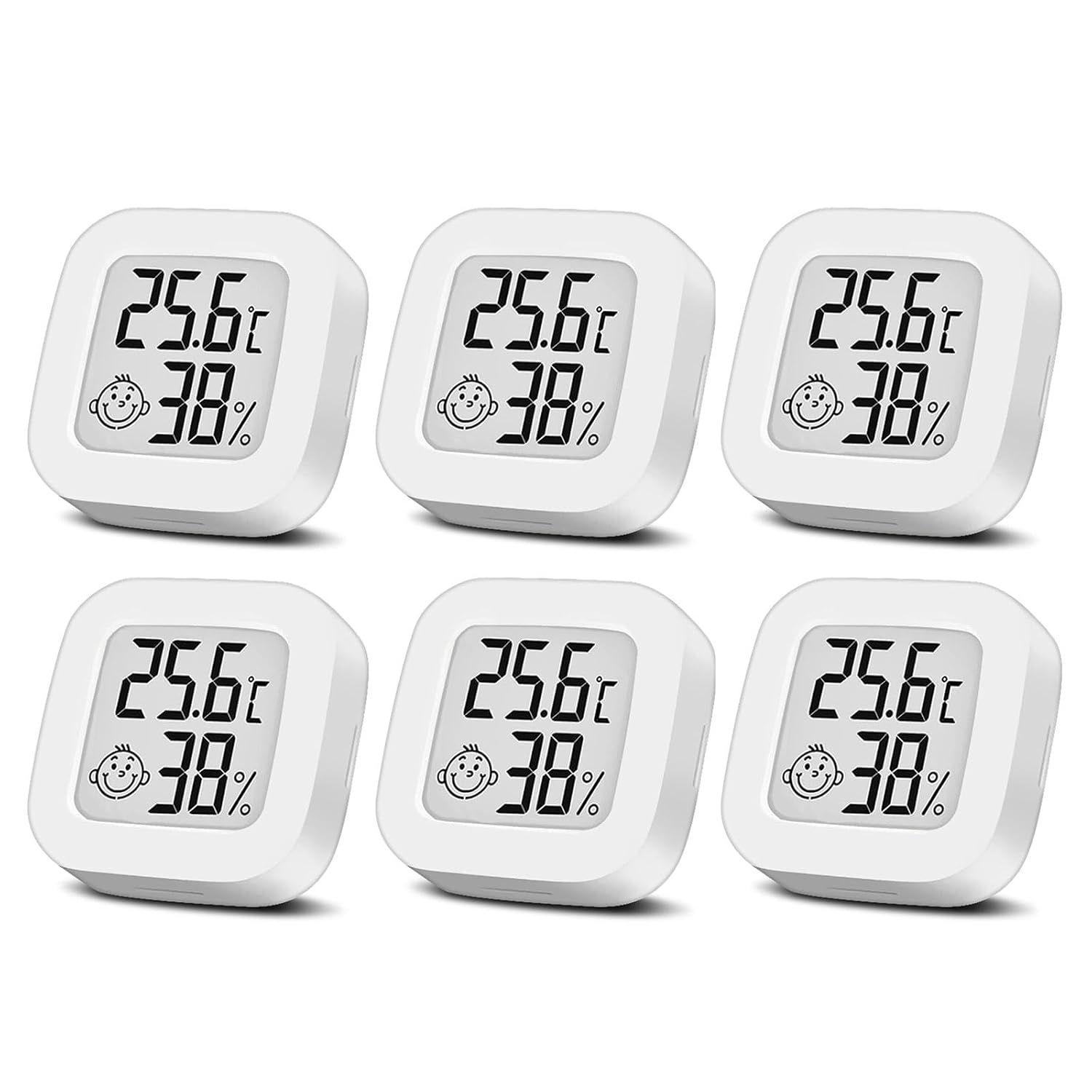 Detalle de Lot de 6 hygromètres intérieurs mini LCD