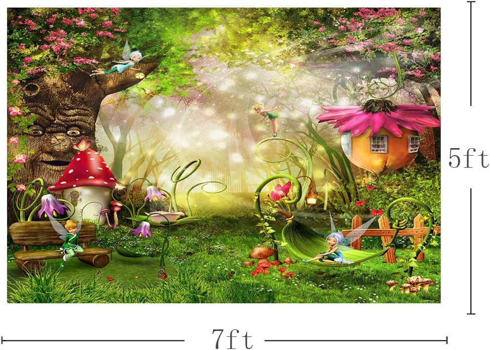 Thumbnail 1 de MEHOFOTO 7x5ft Enchanted Forest Photo Background – Seamless Backdrop for Parties and Portraits