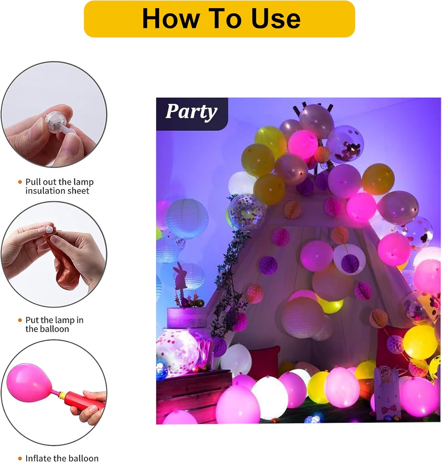 Thumbnail 2 de Kimuwote LED ballons, 100 pièces