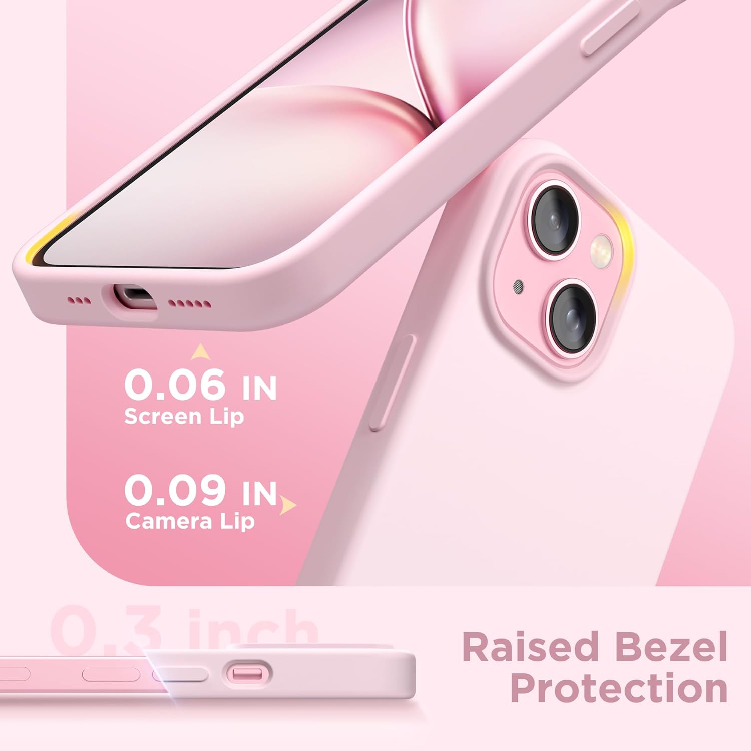 Detalle de GolbinBox Magnetic for iPhone 15 Case – Chalk Pink (MagSafe Compatible)