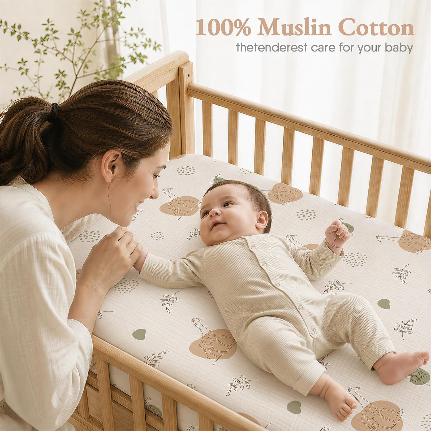 Detalle de BabyBond Muslin Crib Sheets