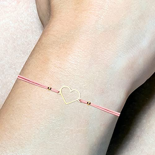 Thumbnail 6 de ÉNJA Création – Bracelet cordon cœur porte-bonheur avec carte et boîte cadeau