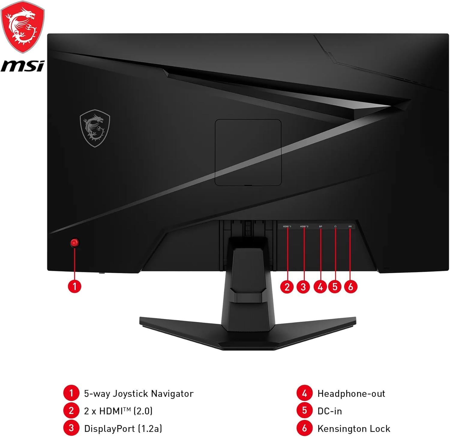 Detalle 2 de MSI MAG 256F – Monitor da gaming 24,5'' IPS Rapid, 180 Hz, 1 ms GtG