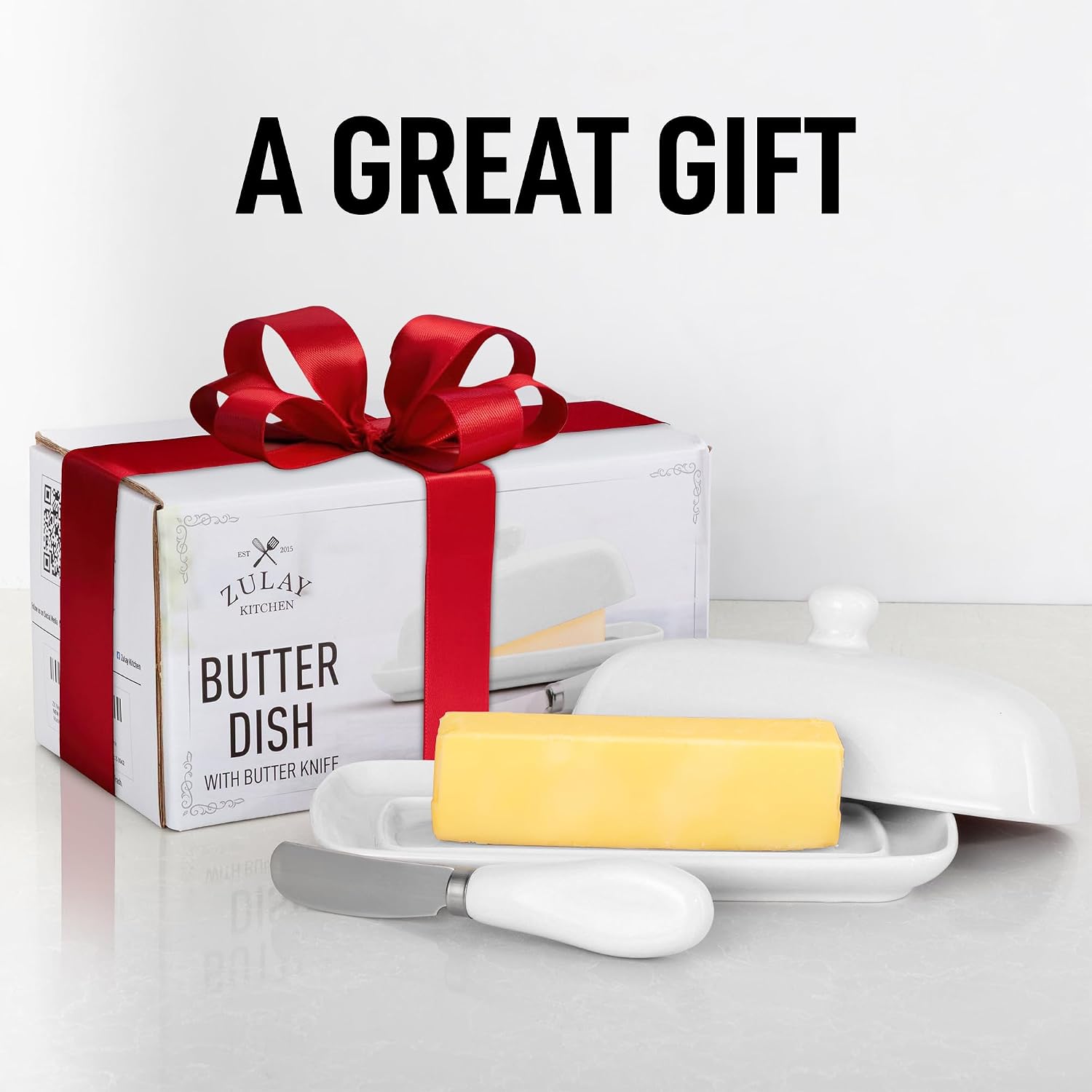 Thumbnail 4 de Zulay Kitchen Ceramic Butter Dish 7.3