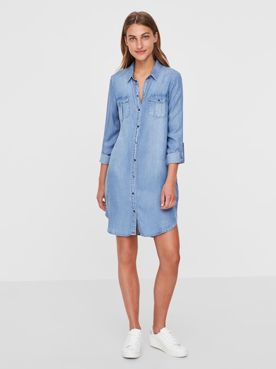 Thumbnail 6 de VERO MODA Shirt Dress VMSIGGA Short Dress | Abito in denim