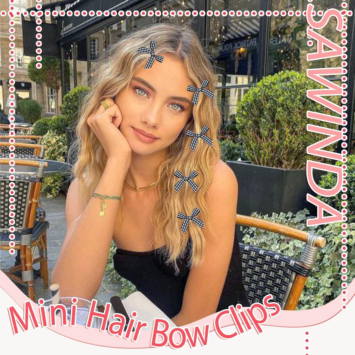Detalle de SAWINDA Mini Hair Bow Clips 20-Piece