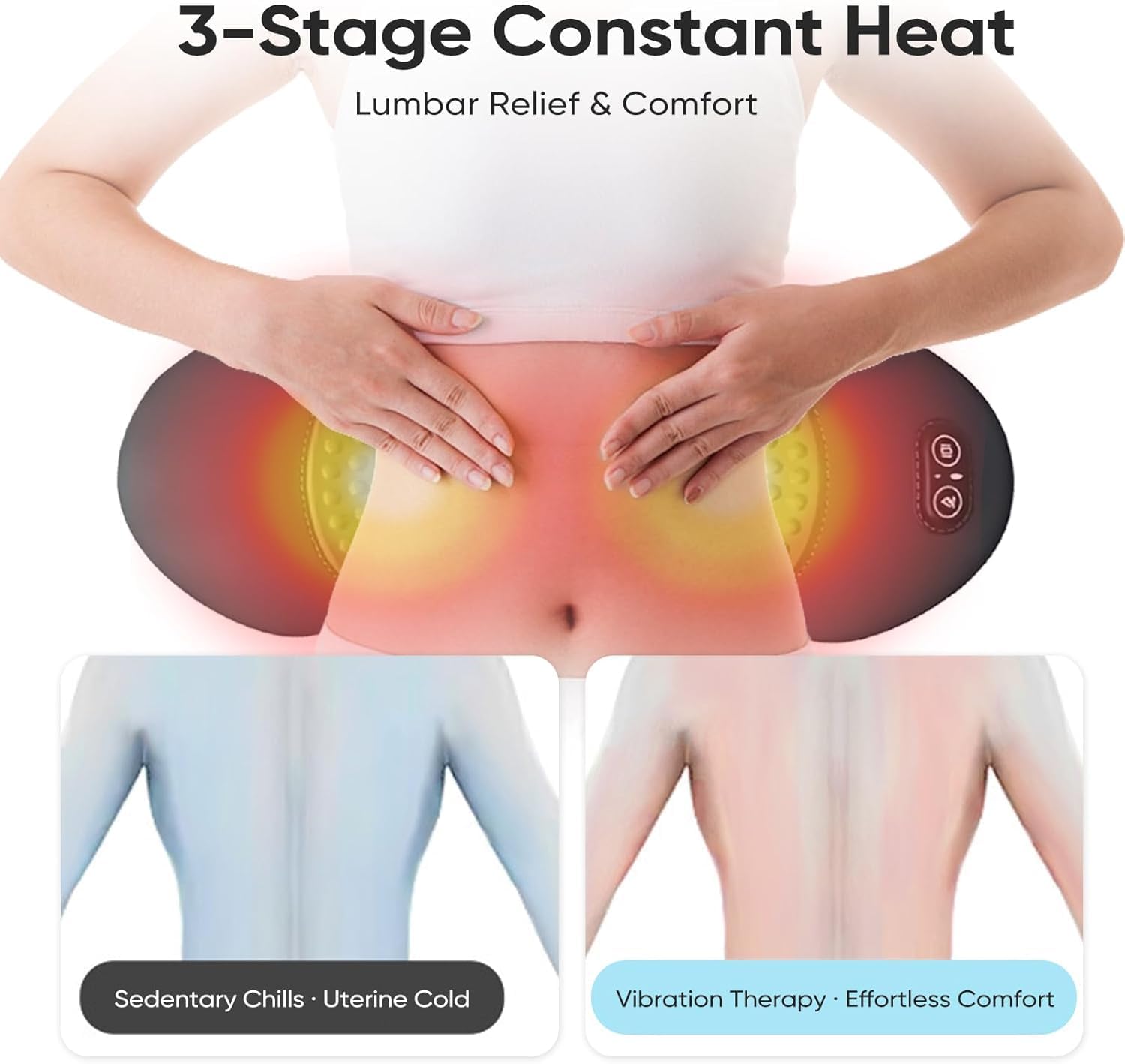 Thumbnail 2 de Lower Back Massager, Electric 3 in 1 with Heating and Spinal Traction (Dark Grey)