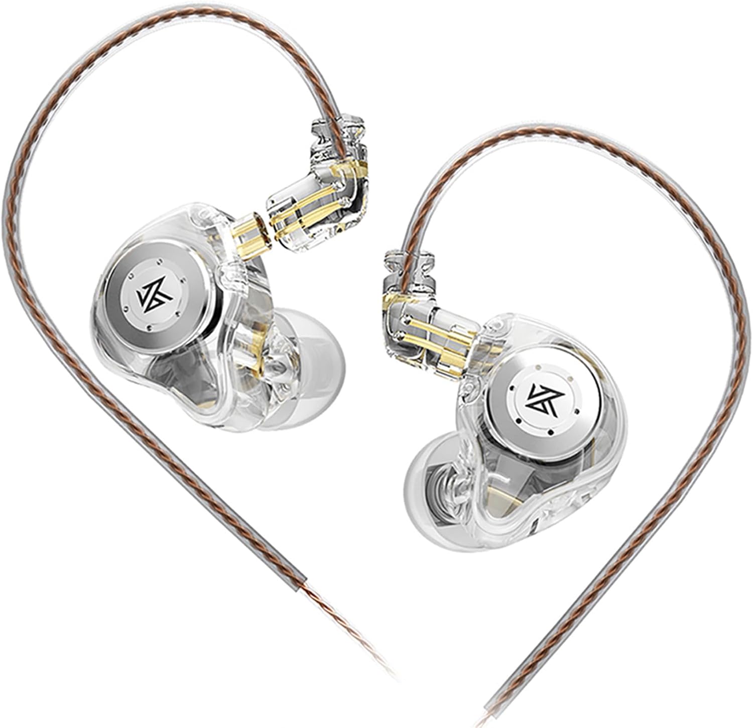Detalle de Yinyoo KZ EDX PRO wired in-ear earphones (white) with 10mm dynamic driver