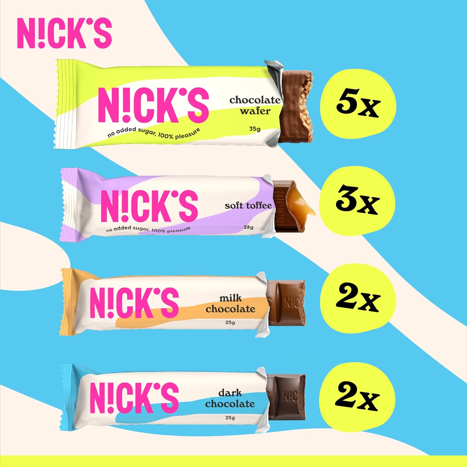 Thumbnail 2 de NICKS Keto Schokolade Riegel Probierpaket (12 Snacks) – zuckerfrei, glutenfrei, low carb