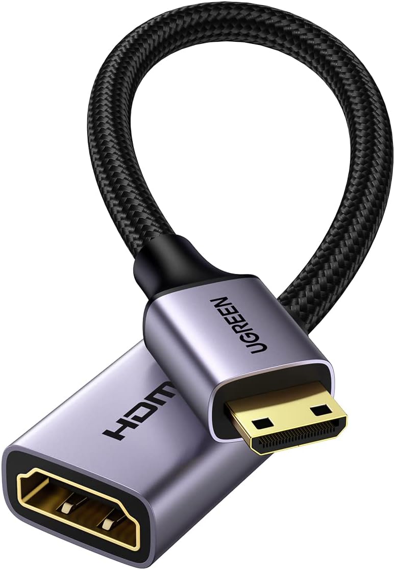 Detalle de UGREEN ミニHDMI-HDMI変換アダプター 4K@60Hz対応・25cm延長ケーブル