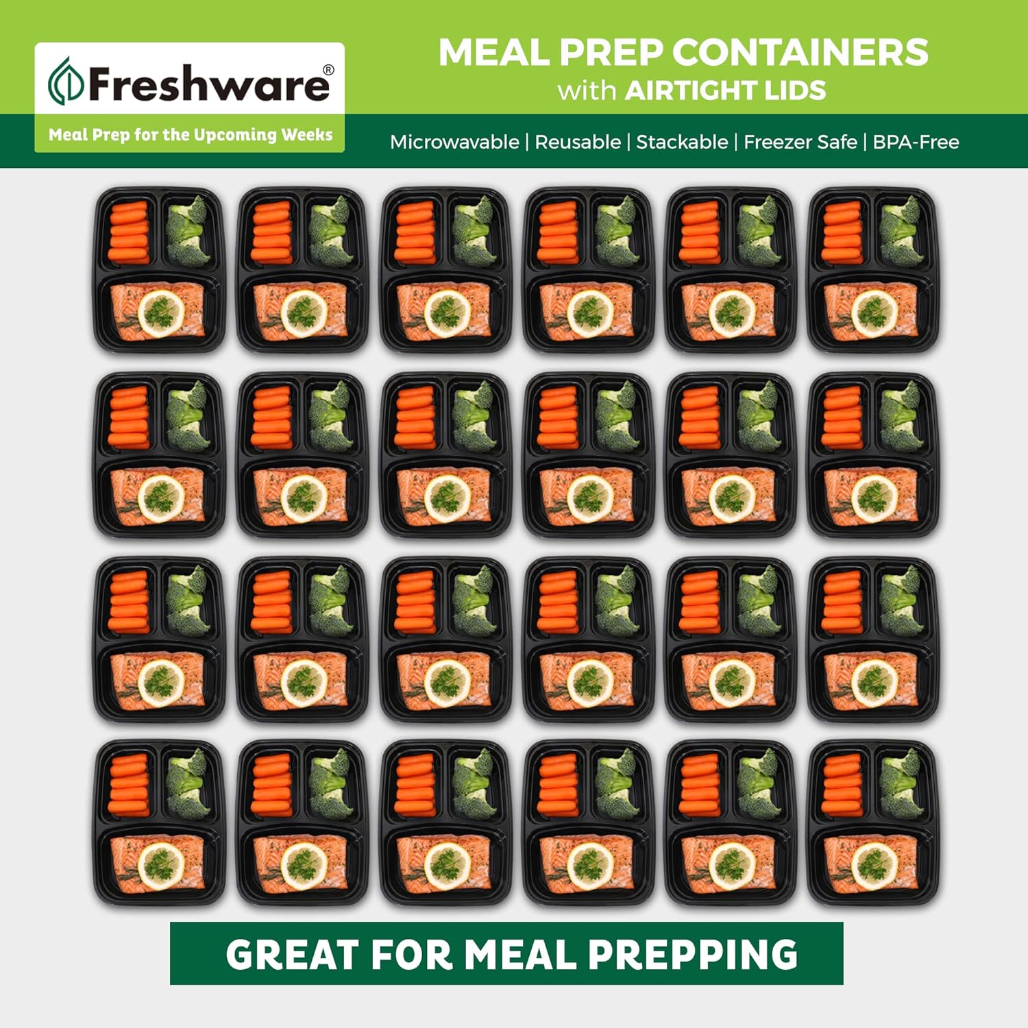 Detalle de Freshware Meal Prep Containers 50 Pack 🍱