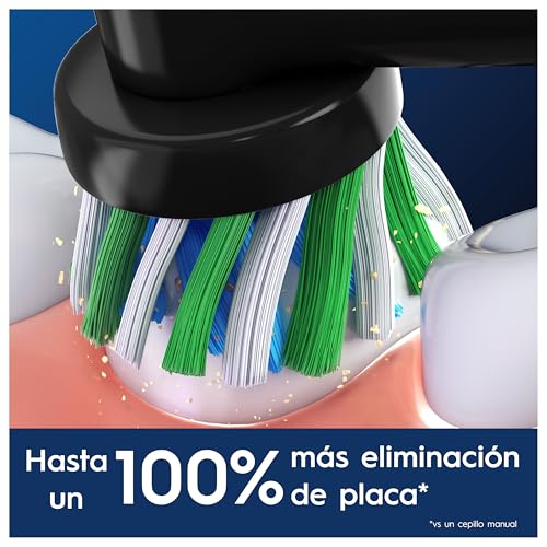 Detalle de Oral-B Pro CrossAction Cabezales de Recambio Originales (Negro) Pack de 12 para cepillo Oral-B Pro