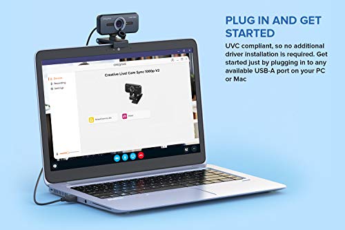 Thumbnail 4 de Creative Live Cam Sync 1080p V2 - Webcam USB con gran angular y micrófono dual integrado