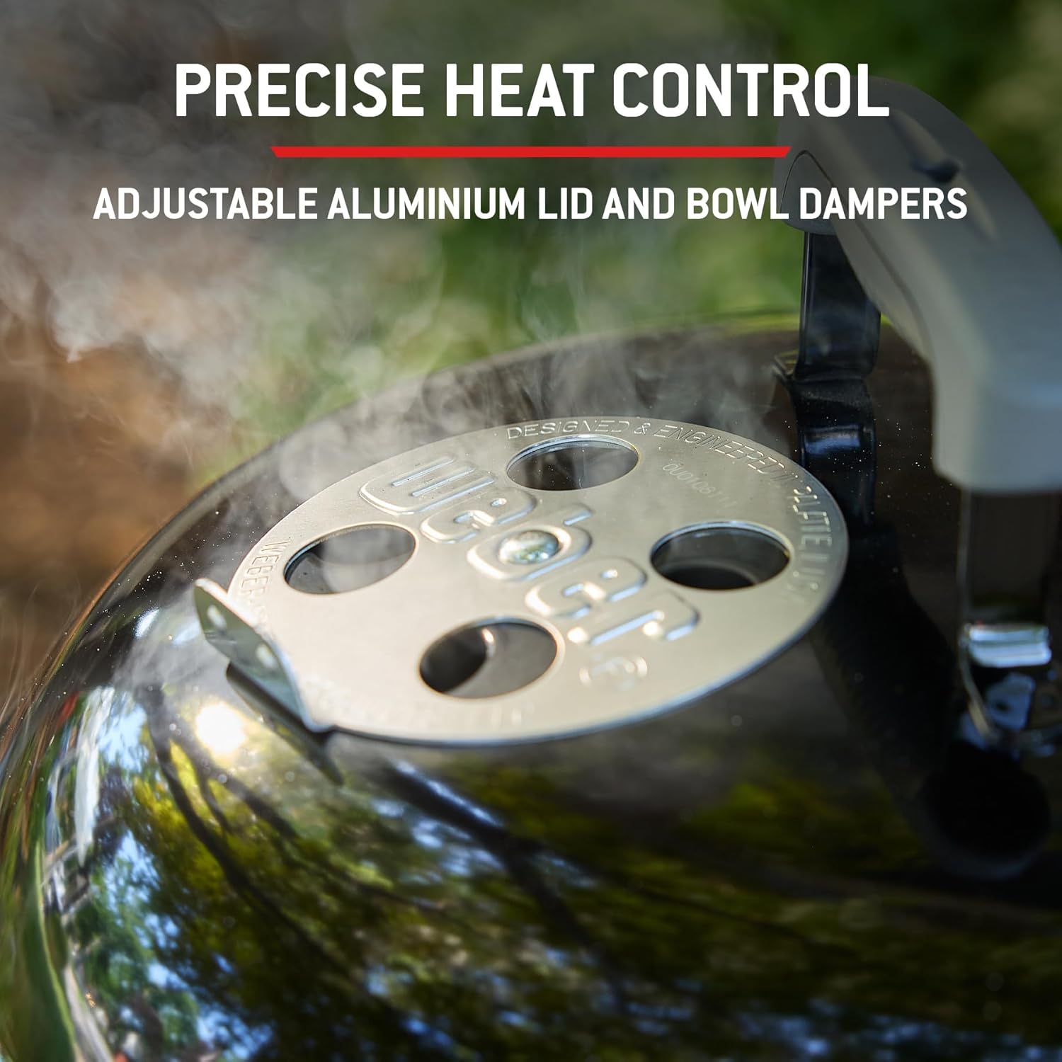 Thumbnail 4 de Weber Compact Kettle Holzkohlegrill (2026 Version) – 47 cm, Dreibein-Ständer, Räder, Rostfreies Design
