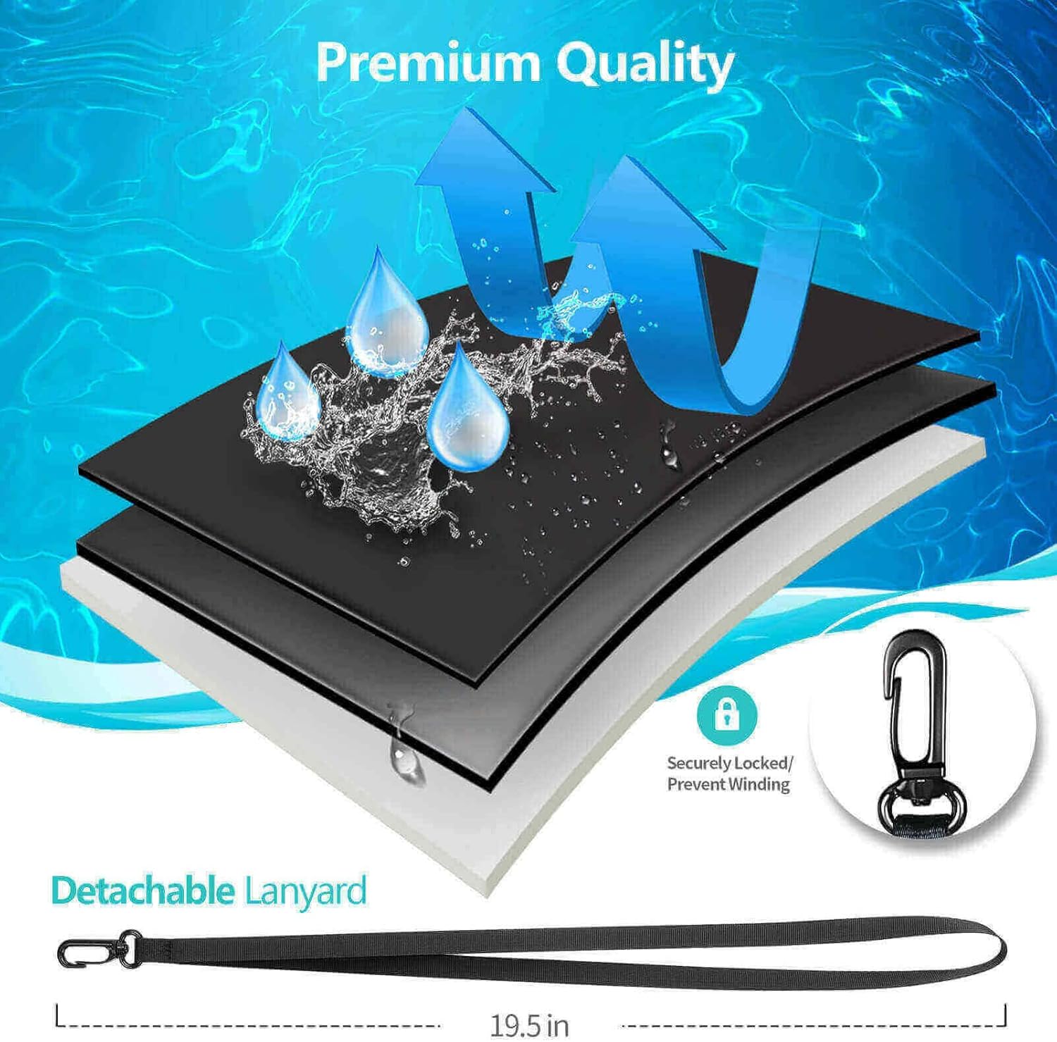 Detalle 2 de Newppon 8.5" Waterproof Phone Pouch 4-Pack