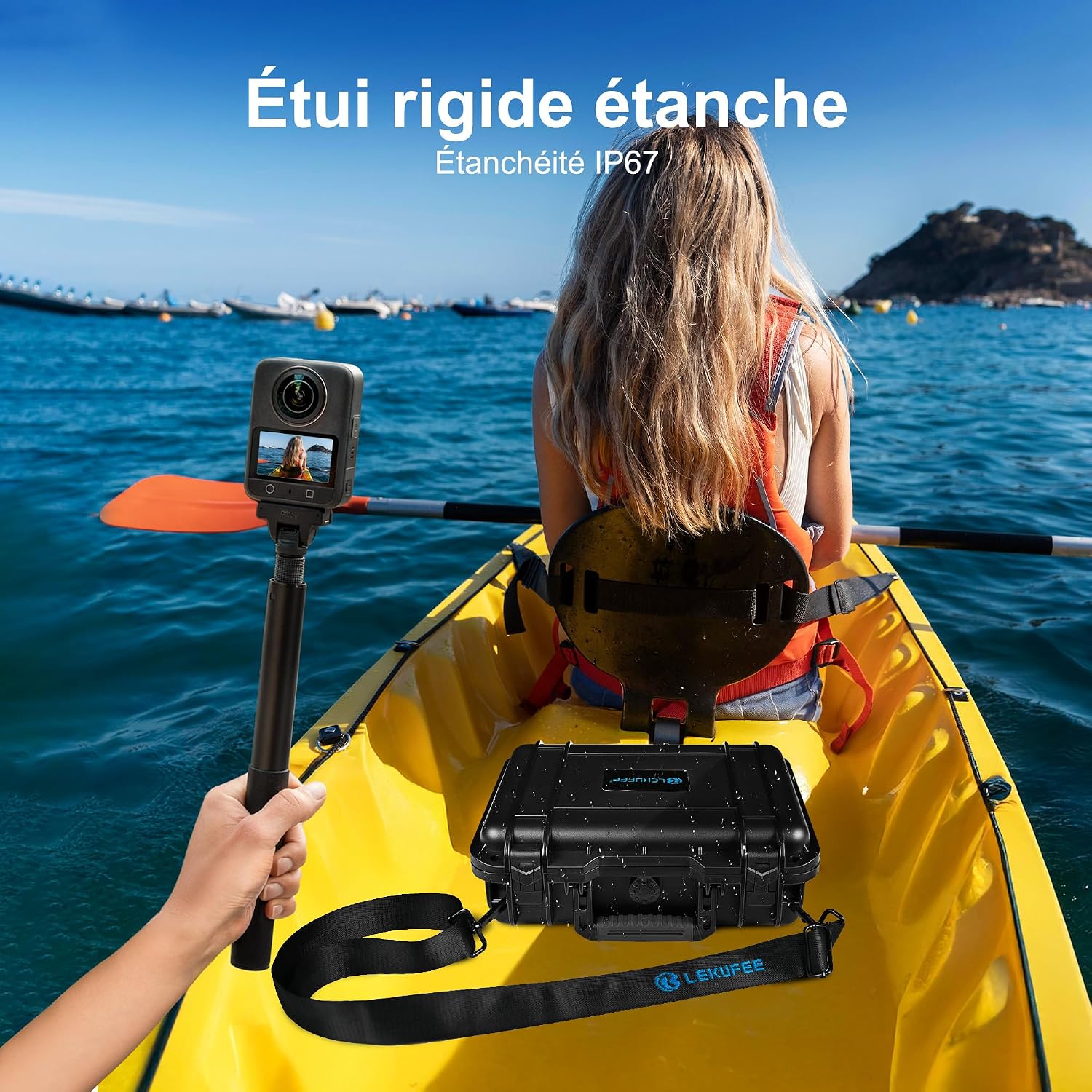 Detalle 2 de LEKUFEE Valise rigide étanche pour Osmo 360 31×11×24,5 cm